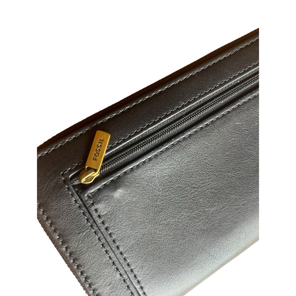 Fossil Multi-Color Patch Work Multi Zip Leather Wallet Clutch Wallet Vintage - Picture 3 of 8